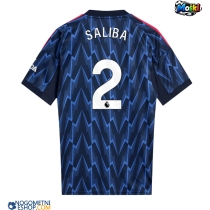 Moški Nogometni dresi Arsenal William Saliba #2 Gostujoči 2025-26 Kratek Rokav